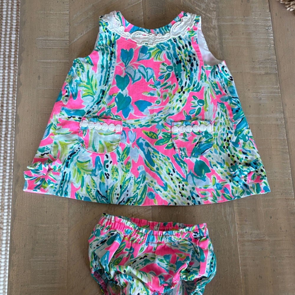 Lilly Pulitzer Pink and Green Kids Matching Set